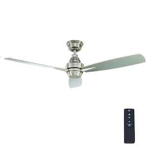 Samson Park 52 in. Indoor Brushed Nickel Ceiling Fan with Remote Control