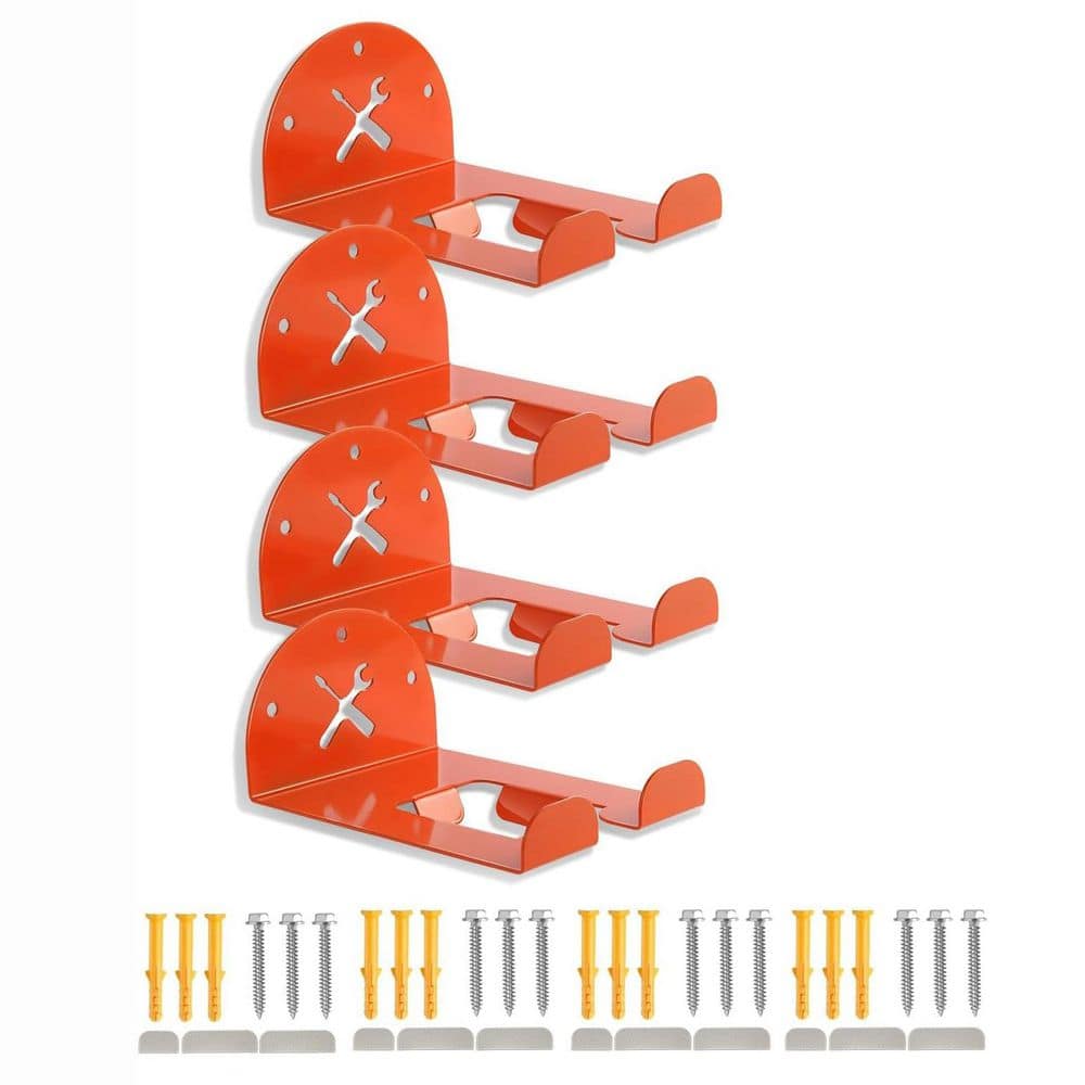 8 in. Orange Stainless Steel Heavy Duty Vertical Wall Rack with Silicone Pads for Weed Eater Holder, 4 Pack price history on PriceWatchPro