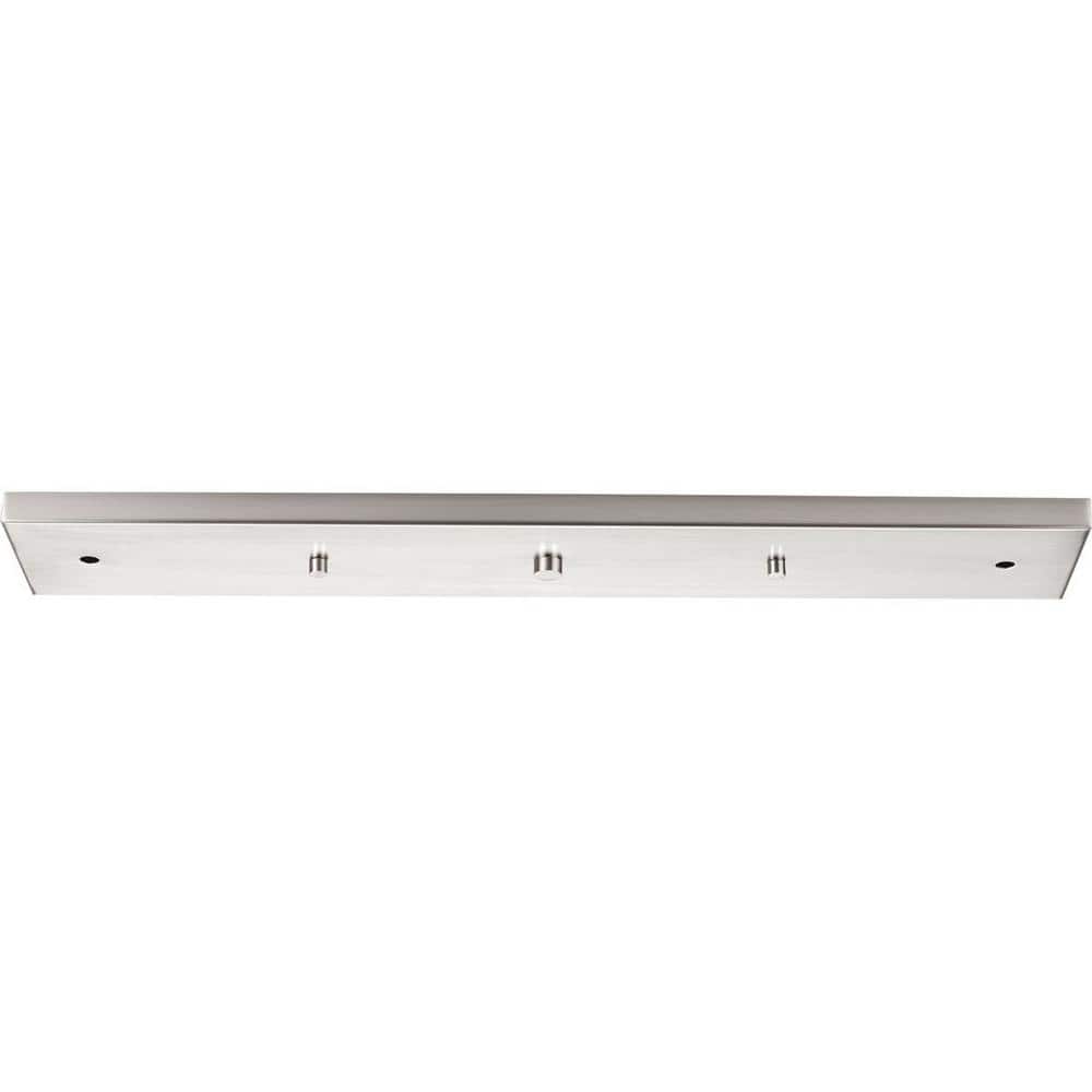 Brushed Nickel Linear Pendant Canopy for 2-3 Lights
