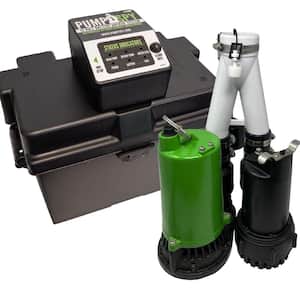 SmartPump Pre-Assembled Wi-Fi Connected 1/2HP Submersible Sump Pump and Battery Backup System with Monitoring and Alerts