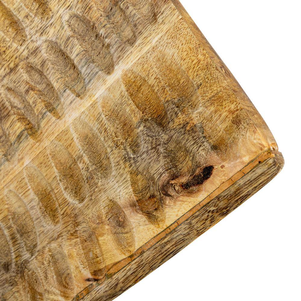 Natural Hand Carved Boho Wooden Tray