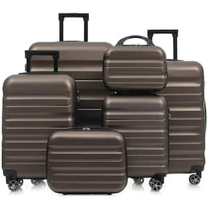 Merax 6 or more Bags 6-Piece Brown ABS Hardshell 12