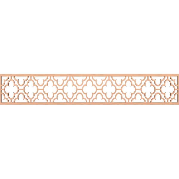 Ekena Millwork Chicago Fretwork 0.25 in. D x 46.625 in. W x 8 in. L Alder Wood Panel Moulding
