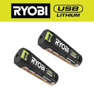 USB Lithium 2.0 Ah Rechargeable Batteries (2-Pack)