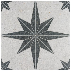Compass Star White Stone 8 in. x 8 in. Porcelain Floor and Wall Tile (11.5 sq. ft./Case)
