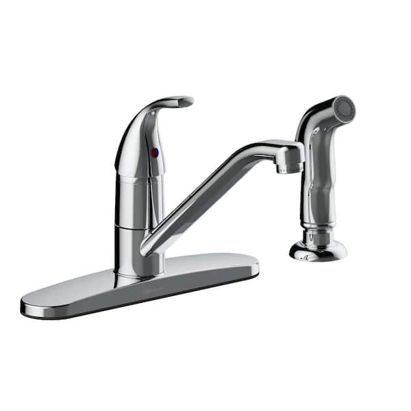 Seasons Anchor Point Single-Handle Standard Kitchen Faucet With Side Spray in Chrome