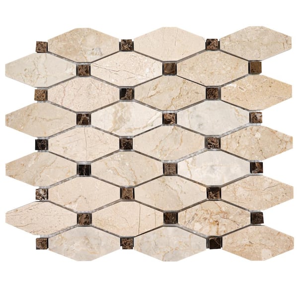 MSI Valencia Blend Elongated Octagon 12 in. x 12 in. x 10 mm Polished Marble Mesh-Mounted Mosaic Tile (10 sq. ft. / case) MSI Valencia Blend Elongated Octagon 12 in. x 12 in. x 10 mm Polished Marble Mesh-Mounted Mosaic Tile (10 sq. ft. / case)