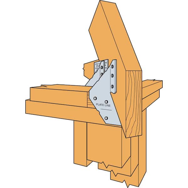 HCP 18-Gauge Galvanized Hip Corner Plate for 2x Lumber