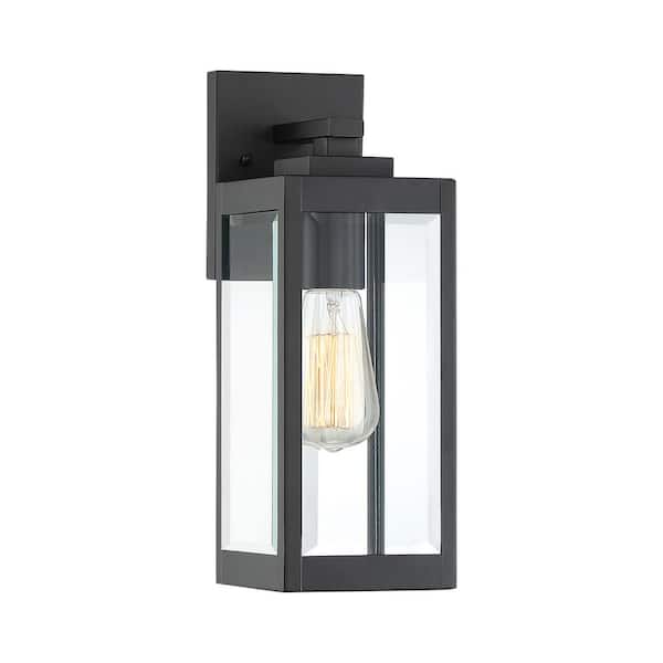 Westover 1-Light Earth Black Outdoor Wall Lantern Sconce