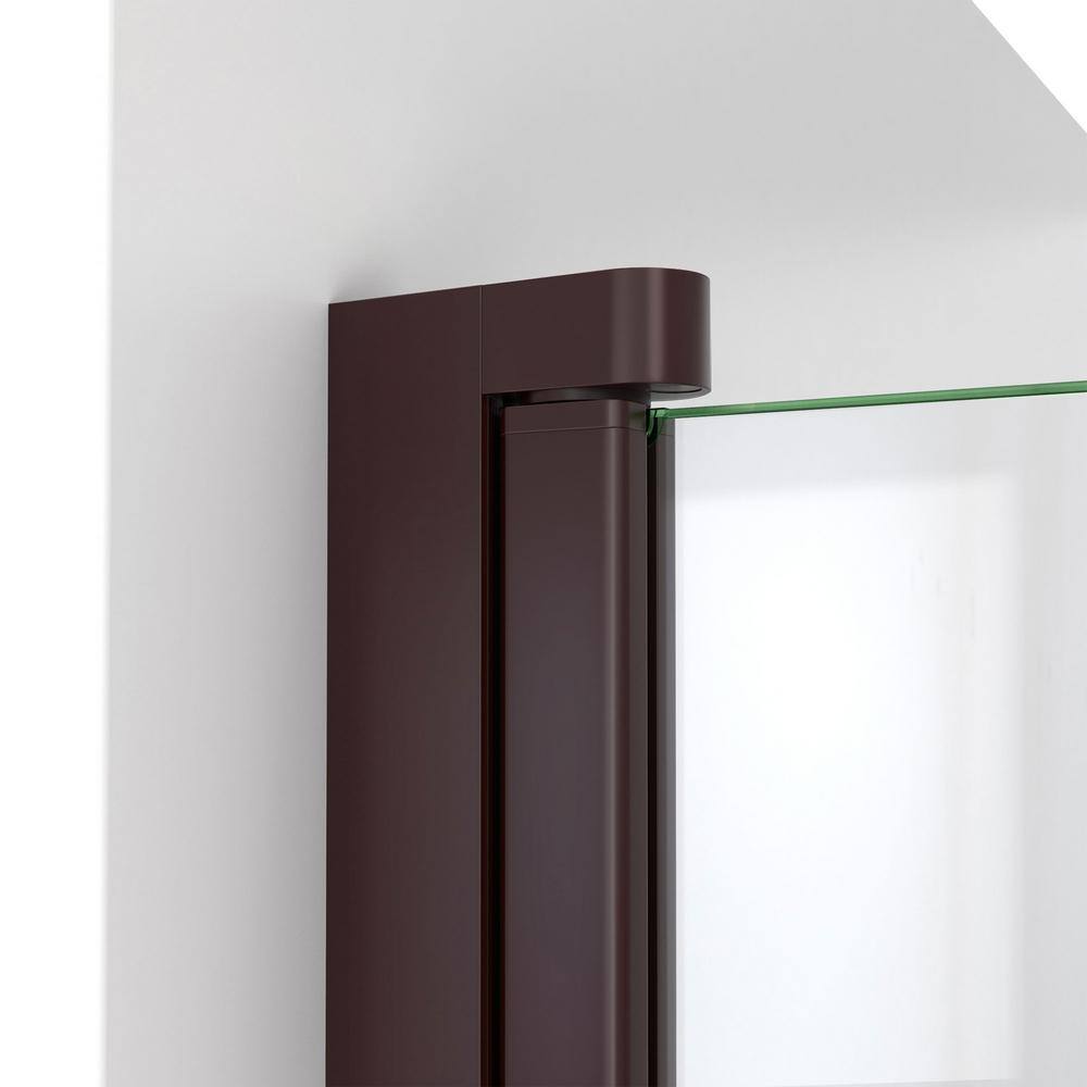 Aqua-Q Fold 36" x 58" Frameless Tub Door in Oil Rubbed Bronze