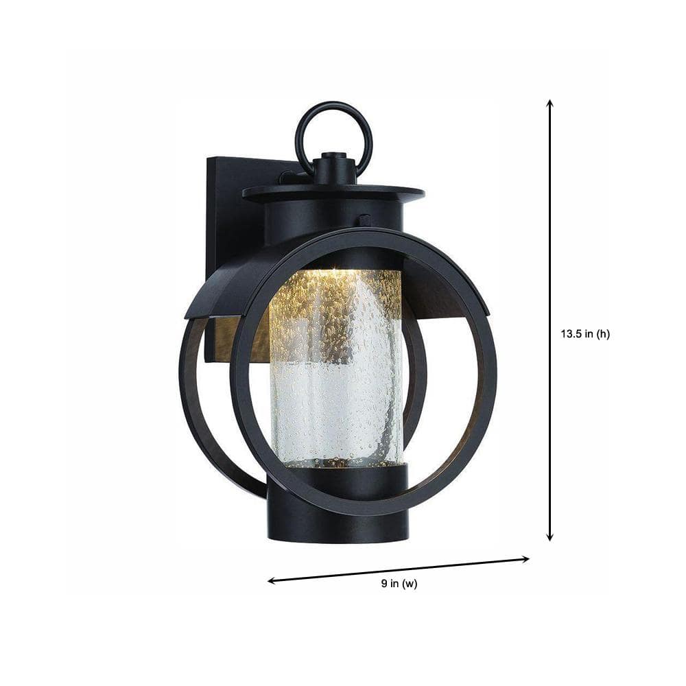 Burnished Bronze 13.5" LED Outdoor Wall Lantern Sconce