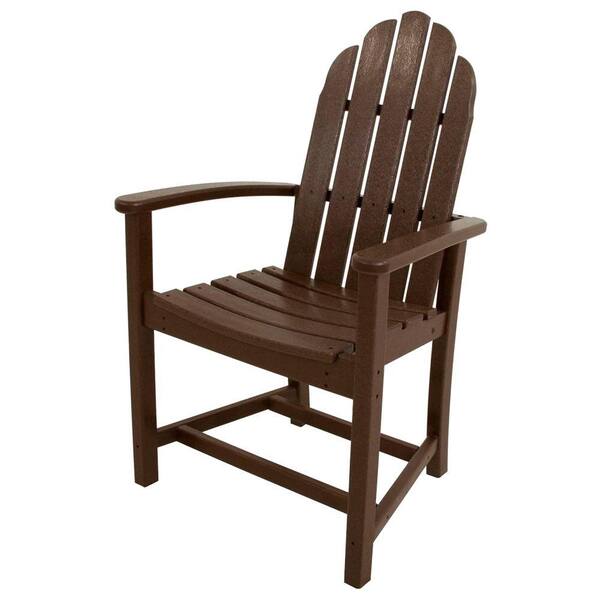 POLYWOOD Classic Mahogany Adirondack All-Weather Plastic Outdoor Dining Chair