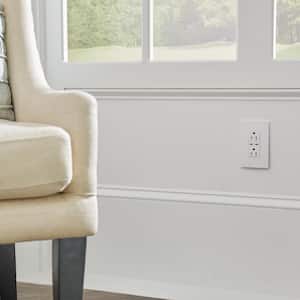 radiant 15 Amp 125-Volt Tamper-Resistant Duplex Outlet with Ultra-Fast 6A PLUS 30W Power Delivery USB C/C, White