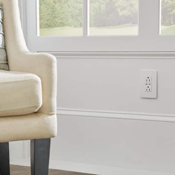 radiant 15 Amp 125-Volt Tamper-Resistant Duplex Outlet with Ultra-Fast 6A PLUS 30W Power Delivery USB C/C White (6 Pack)