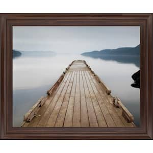 28 in. x 34 in. "Off Orcas Island" By Michael Cahill Framed Print Wall Art