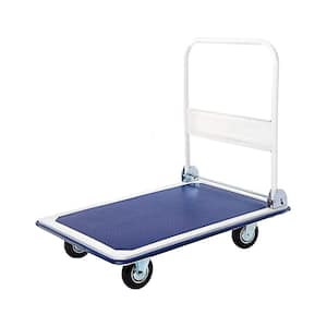 Folding Platform Cart Heavy Duty Hand Truck Moving Push Flatbed Dolly Cart for Warehouse & Home, 660 lbs Weight Capacity