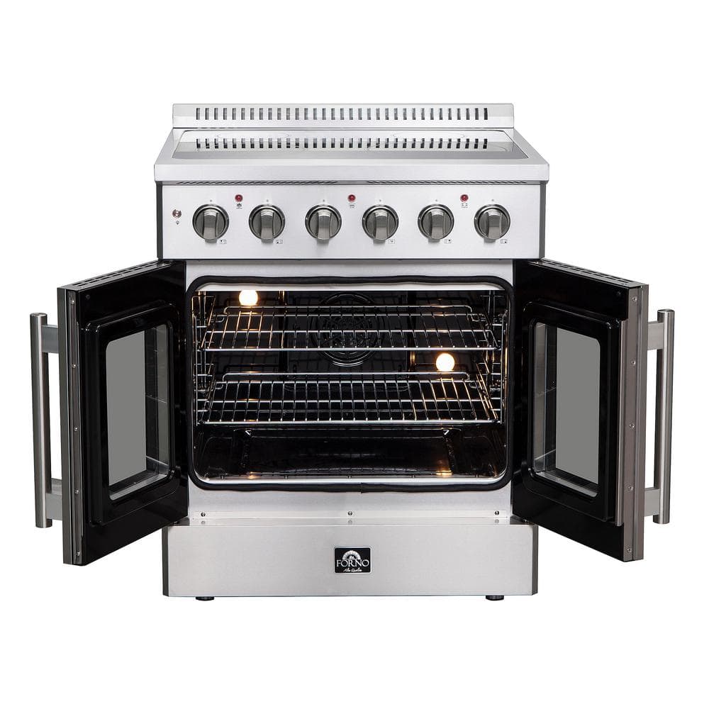 Galiano 30-inch Stainless Steel French Door Electric Range with Air Fryer