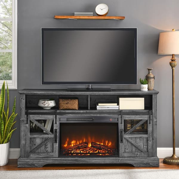 26 in. Inrared Electric Fireplace Insert with Safer Plug and Sensor, Remote Control with Timer