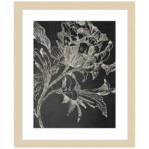 Golden Flower Folklore I by Asia Jensen 1-Piece Framed Giclee Abstract Art Print 17 in. x 14 in.