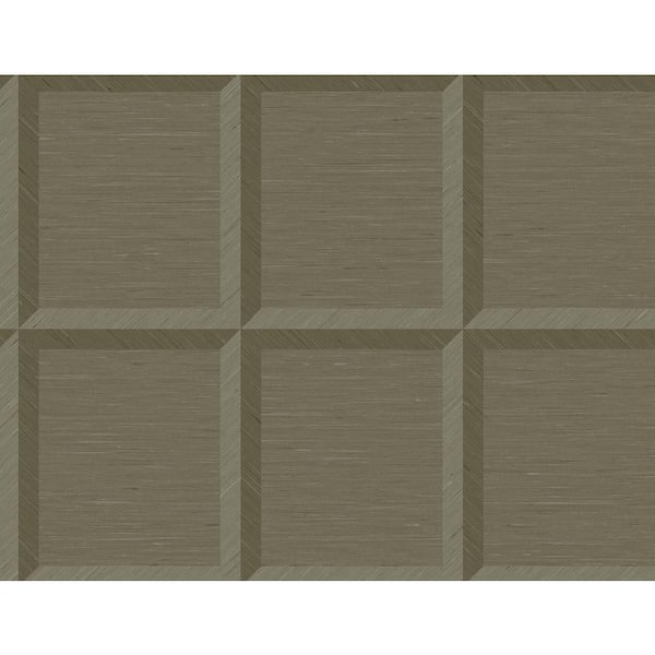Seabrook Designs 60.75 sq. ft. Tan Oulu Embossed Vinyl Unpasted Wallpaper Roll