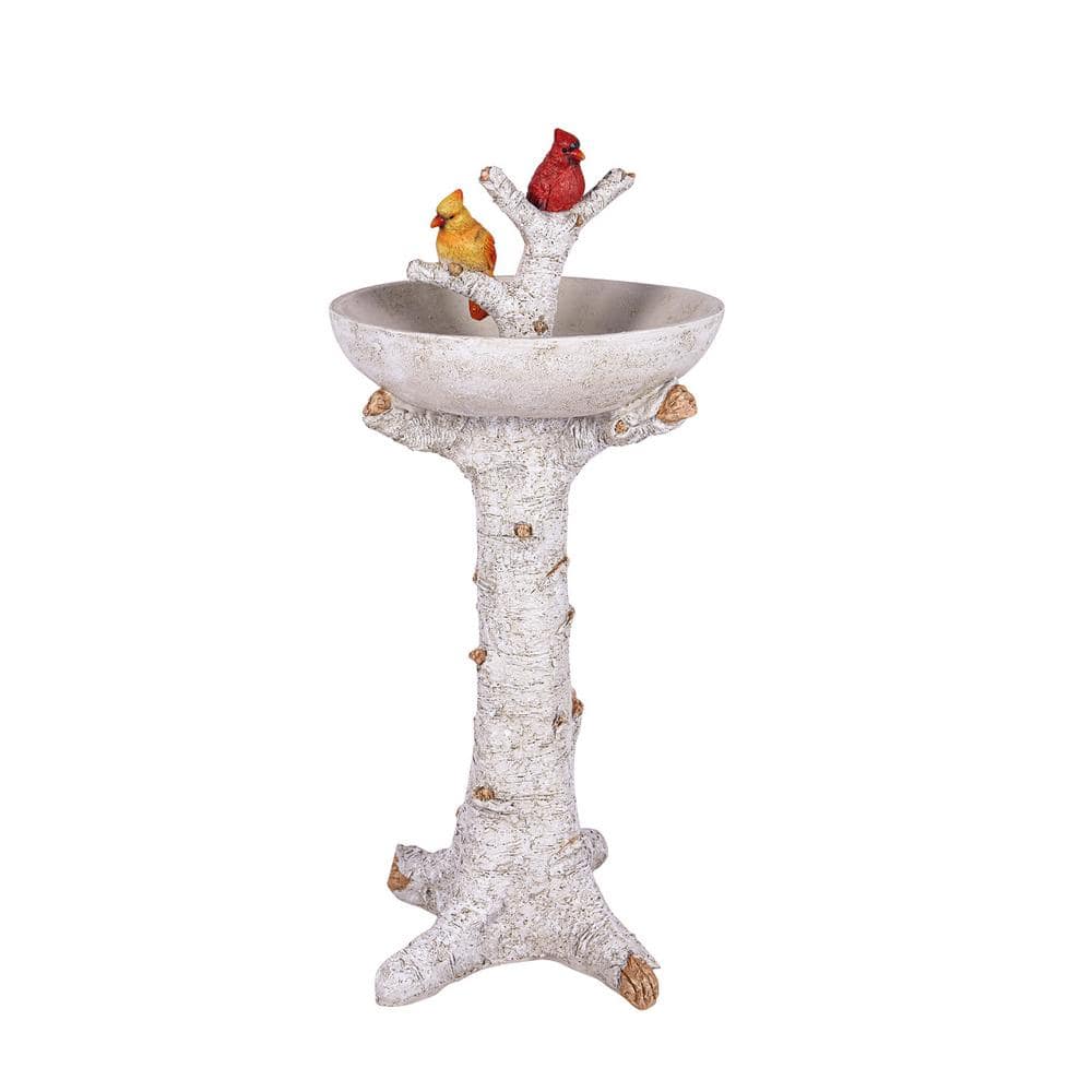 luxen home polyresin sunflower bird bath