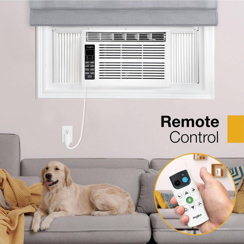 Whirlpool 8,000 BTU White Window-Mounted Air Conditioner with Remote