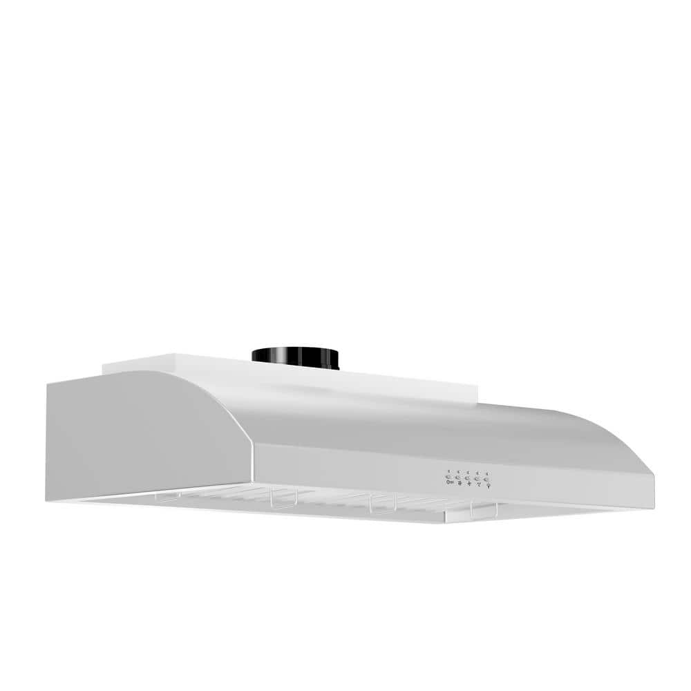 30 in. 600 CFM Ducted Under Cabinet Range Hood in Stainless Steel
