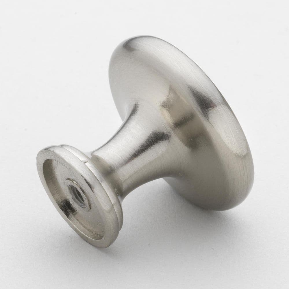 1.25-inch Satin Nickel Round Cabinet Knob with Mounting Hardware