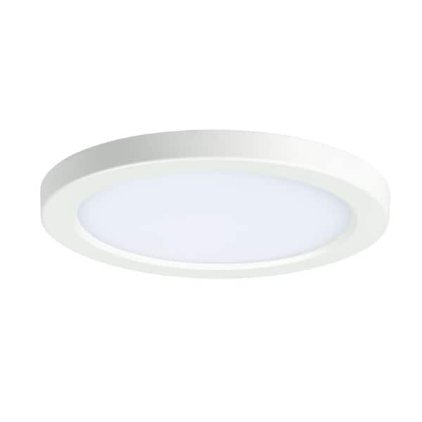 Commercial Electric 3-in-1 Universal Installation 5/6 in. White Integrated LED Recessed Light with Selectable Color Temperature, (1-Pack)