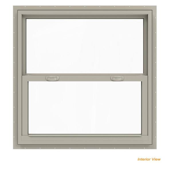 JELD-WEN 36 in. x 36 in. V-4500 Series Desert Sand Single-Hung