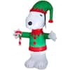 Gemmy 3.5 ft. LED Snoopy with Candy Cane Inflatable 23GM81705 - The Home  Depot