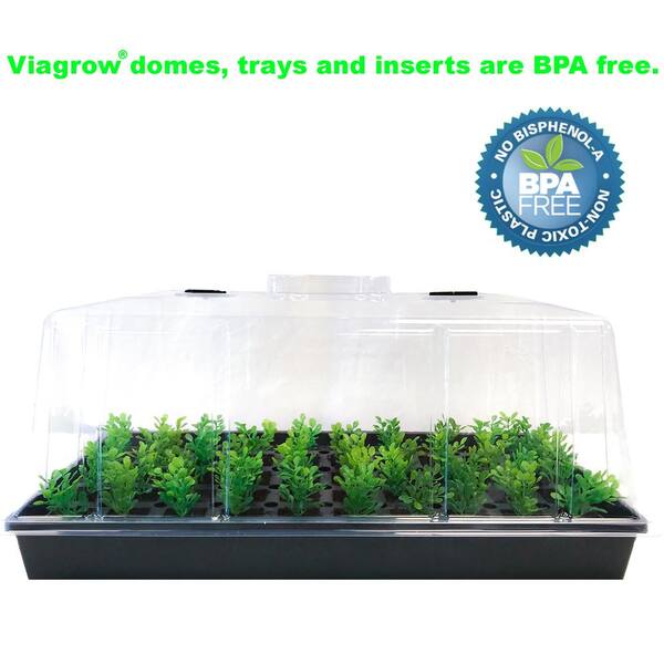 Hydroponic Cloning Tray 10" x 20" Propagation Kit Vented Humidity Dome 1020 x3 