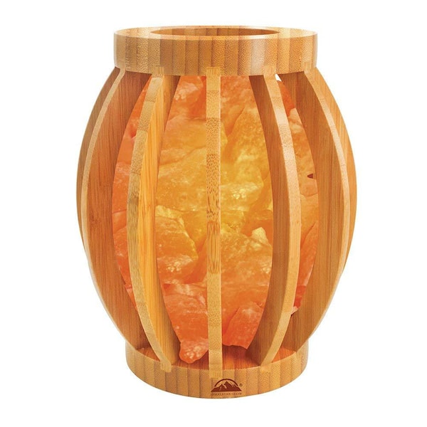 7.72 in. Bamboo Basket Salt Lamp