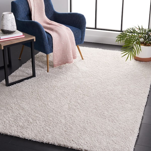 Tahoe Shag 5 ft. x 7 ft. Silver Modern Solid Area Rug