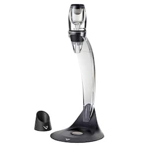 V1071 Deluxe Essential Red Pourer and Decanter Tower Stand Set