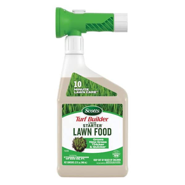 Turf Builder Liquid Starter Lawn Food 32 fl. oz., Liquid Lawn Fertilizer for New Grass, 7-12-15