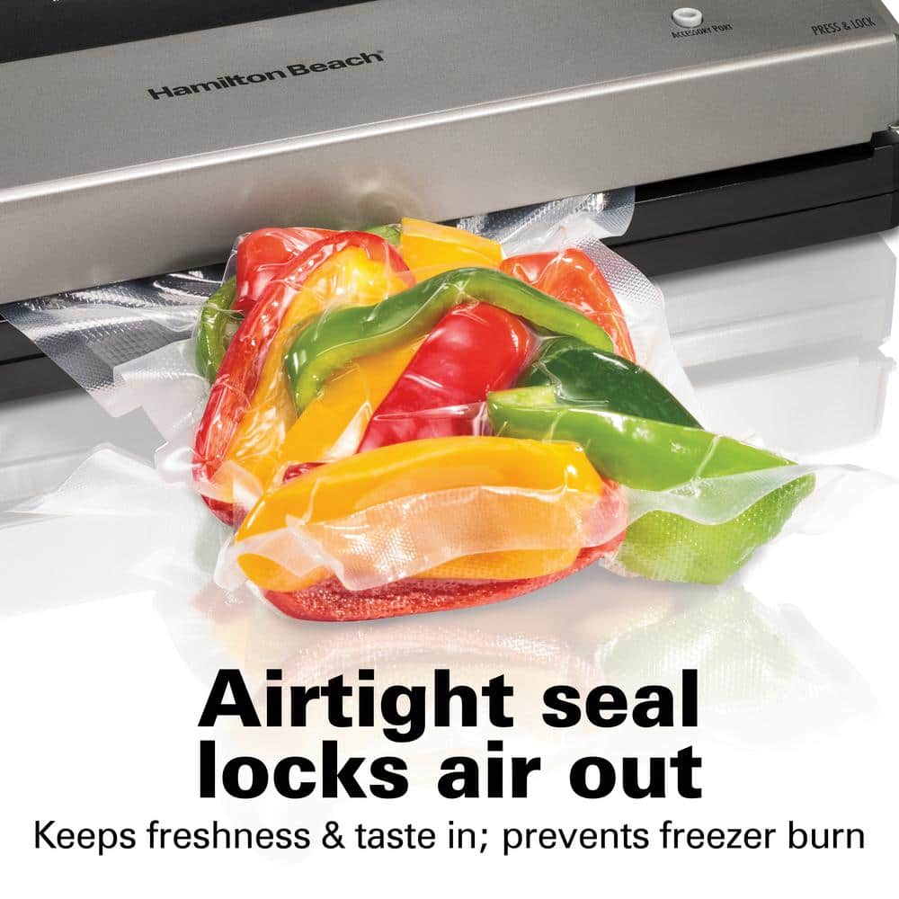 Hamilton Beach NutriFresh Black and Silver Vacuum Sealer