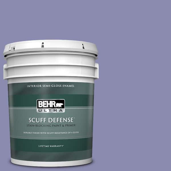 BEHR ULTRA 5 gal. #M550-5 Violet Aura Extra Durable Semi-Gloss Enamel Interior Paint & Primer