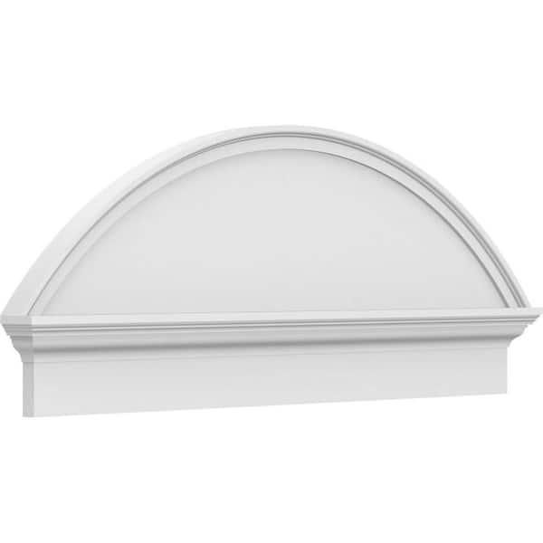 Ekena Millwork 2-3/4 in. x 44 in. x 17-7/8 in. Segment Arch Smooth Architectural Grade PVC Combination Pediment Moulding