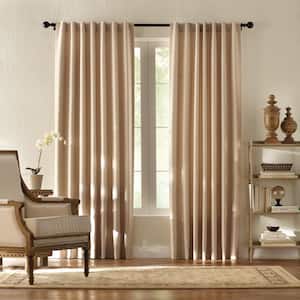 Textured Thermal Room Darkening Window Panel in Taupe - 42 in. W x 84 in. L