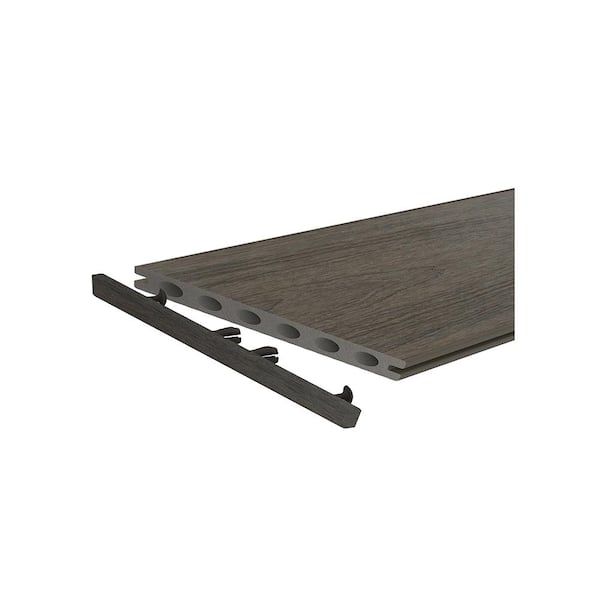 NewTechWood UltraShield 16 ft. Spanish Walnut Angle End Cap for Composite Decking Boards (10 Per Bag)