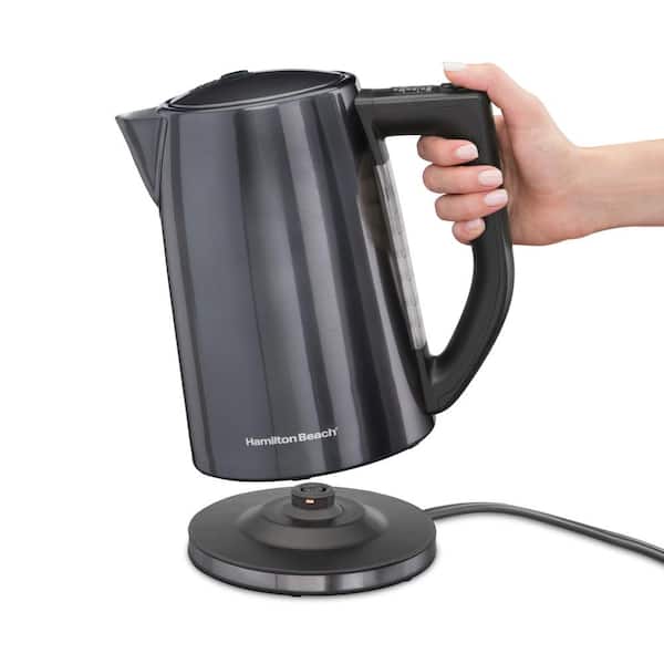 Hamilton Beach 1 Liter Electric Kettle, Stainless Steel and Black, New,  40901F 