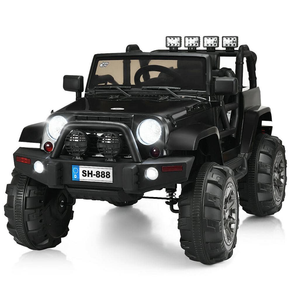12-Volt Kids Ride On Truck Car with Remote Control MP3 Music LED Lights Black price history on PriceWatchPro