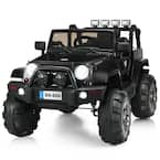 12-Volt Kids Ride On Truck Car with Remote Control MP3 Music LED Lights Black