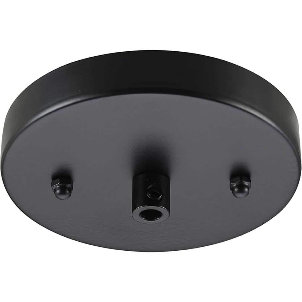 Matte Black Round Metal Chandelier Canopy Kit