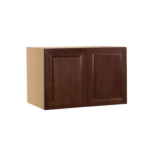 Charlotte Raised 30 in. W x 18 in. H x 12 in. D in Bordeaux Plywood Assembled Wall Cabinet