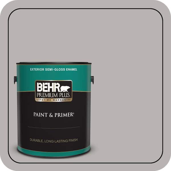 BEHR PREMIUM PLUS 1 gal. #790E-3 Porpoise Semi-Gloss Enamel Exterior Paint & Primer