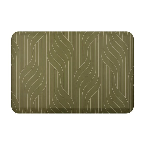 Sole Comfort New Wave 22 in. x 32 in. Sage Anti-Fatigue Comfort Mat
