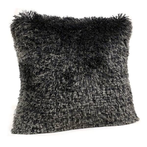 fluffy gray pillow