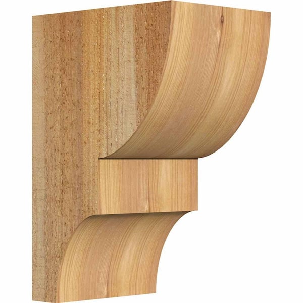 Ekena Millwork 6 in. x 8 in. x 12 in. Western Red Cedar Ridgewood Rough Sawn Corbel
